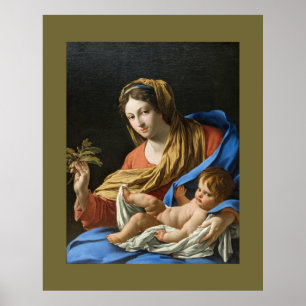 Madonna und Kind Feiertags Weihnachten  Poster