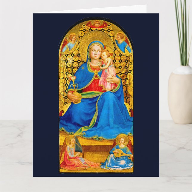 Madonna-und-Kind-Feiertags-Weihnachtskarte Karte (Vorderseite)