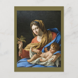 Madonna und Kind Feiertags-Weihnachtspostkarte Postkarte