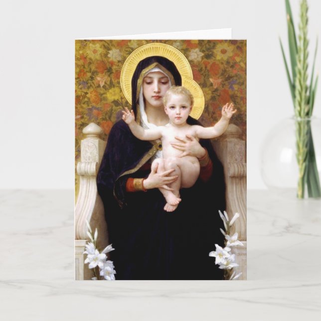 Madonna und Kind Feiertagskarte (Vorderseite)