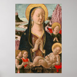 Madonna und Kind - Ferrarese Kunstmuseum Poster
