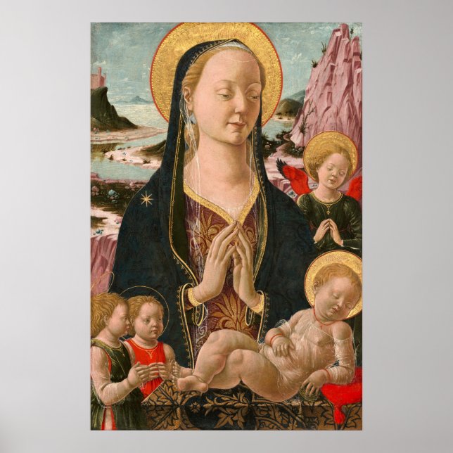 Madonna und Kind - Ferrarese Kunstmuseum Poster (Vorne)