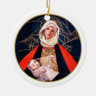Madonna und Kind. Fine Art Christmas Geschenk Keramik Ornament