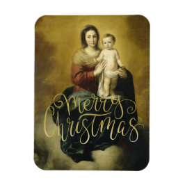 Madonna und Kind, Fine Art Christmas Magnete