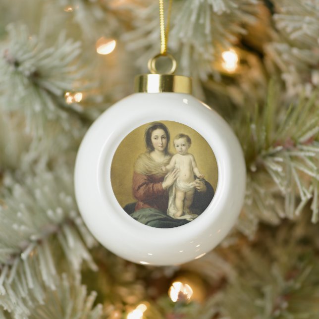 Madonna und Kind, Fine Art Christmas Ornament (Baum)