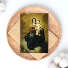 Madonna und Kind, Fine Art Christmas Postkarte