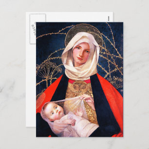 Madonna und Kind. Fine Art Christmas Postkarten
