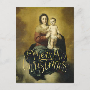 Madonna und Kind, Fine Art Weihnachtspostkarte Feiertagspostkarte