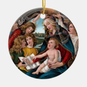 Madonna und Kind: Florenz, Italien Keramik Ornament