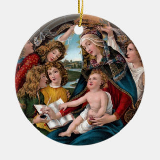 Madonna und Kind: Florenz, Italien Keramik Ornament