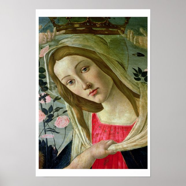 Madonna und Kind gekrönt von Angels, Details zur Poster (Vorne)