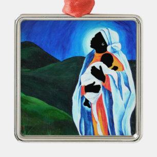 Madonna und Kind - hoffen Sie für die Welt 2008 Silbernes Ornament