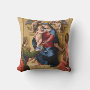 Madonna und Kind inthronisiert mit Heiliger Mary Kissen