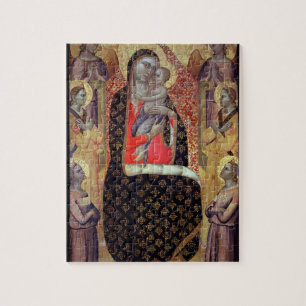 Madonna und Kind inthronisiert mit sechs Engeln Puzzle