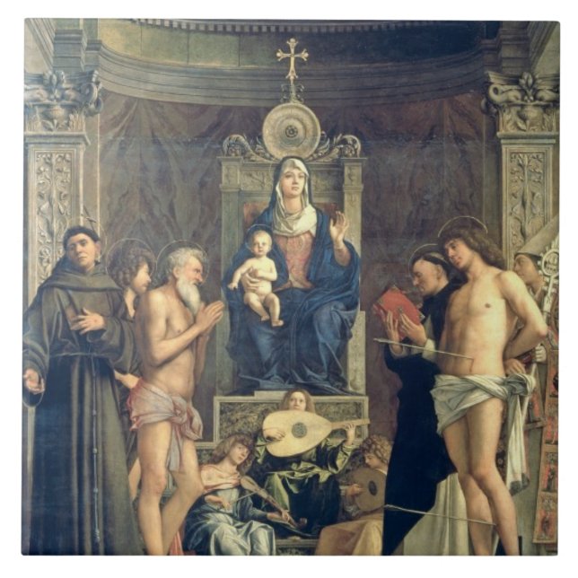 Madonna und Kind inthronisiert zwischen SS. Fliese (Vorderseite)