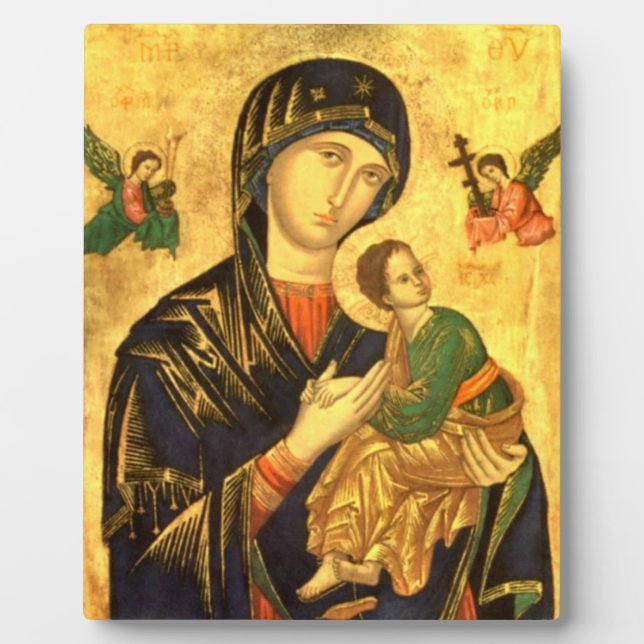 Madonna und Kind Jesus Icon Fotoplatte (Vorderseite)