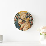 Madonna und Kind Jesus Jungfrau Maria Vintage Kuns Runde Wanduhr<br><div class="desc">Maßgeschneiderte, personalisierte, Vintage feine Kunst / christlich / Christentum / religiöse Kunstliebhaber der höchsten Qualität Grade-A Acryl Rundwand-Uhr, mit einem schönen bezaubernden Vintagen Tempel auf Pappelwand Gemälde, von einem anonymen Künstler, von Madonna / Jungfrau Mary und Child Jesus. Die Uhr zeigt Text in eleganten Imitaten goldtypografisches Skript. Fügen Sie einfach...</div>