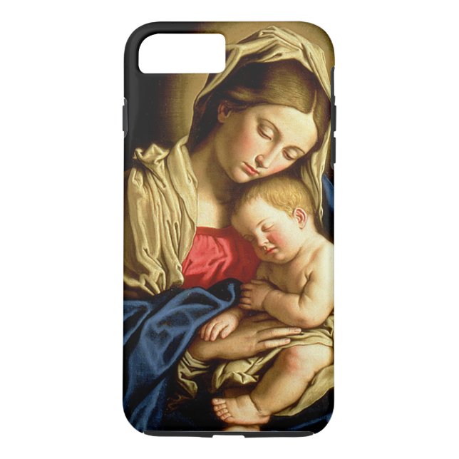 Madonna und Kind Jesus - Sassoferrato Case-Mate iPhone Hülle (Rückseite)