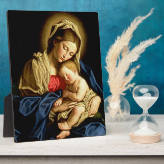 Madonna und Kind Jesus - Sassoferrato Fotoplatte