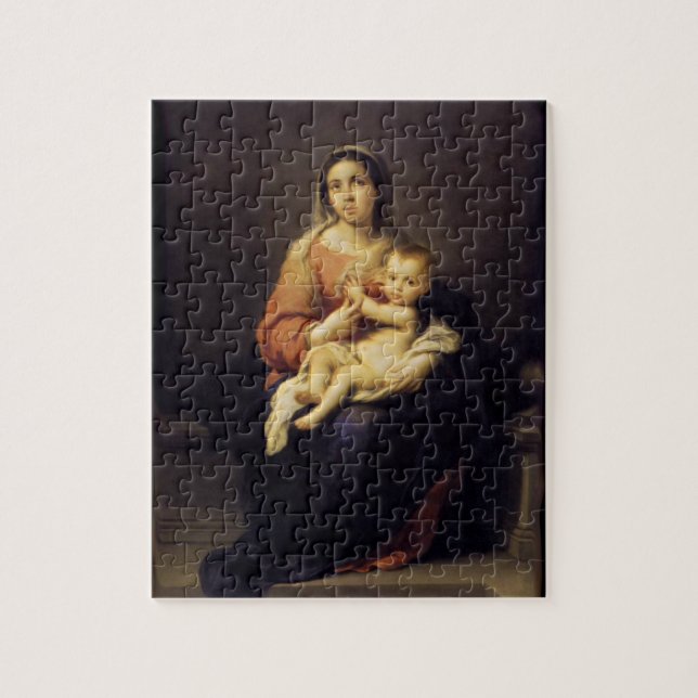 Madonna und Kind - Jungfrau Mary - Murillo Puzzle (Vertikal)