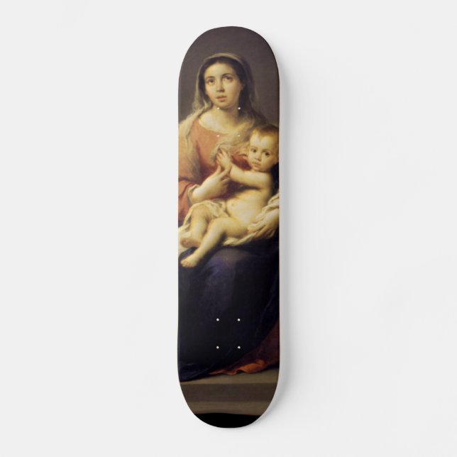 Madonna und Kind - Jungfrau Mary - Murillo Skateboard (Vorderseite)