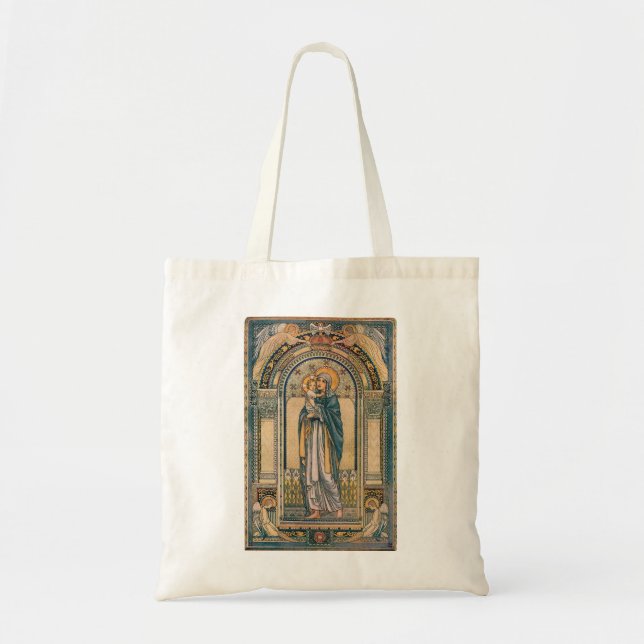 Madonna und Kind - katholische Tragetasche (Vorne)