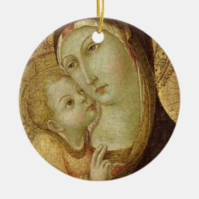 Madonna und Kind Keramikornament (Vorne)