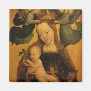 Madonna und Kind krönten durch zwei Engel, c.1520 Magnet