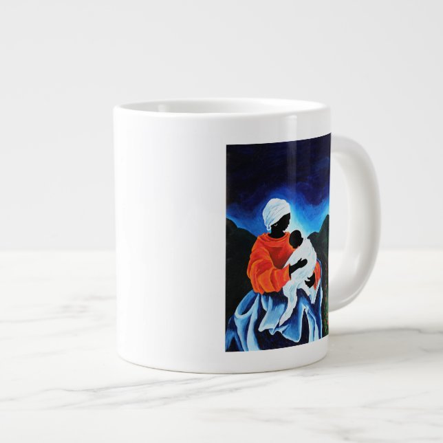 Madonna und Kind - Lullabye 2008 Jumbo-Tasse (Vorderseite Rechts)