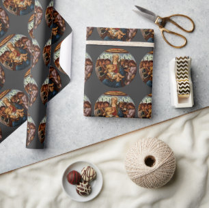 Madonna und Kind mit acht Engeln von Botticelli Geschenkpapier