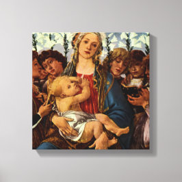 Madonna und Kind mit acht Engeln von Botticelli Leinwanddruck