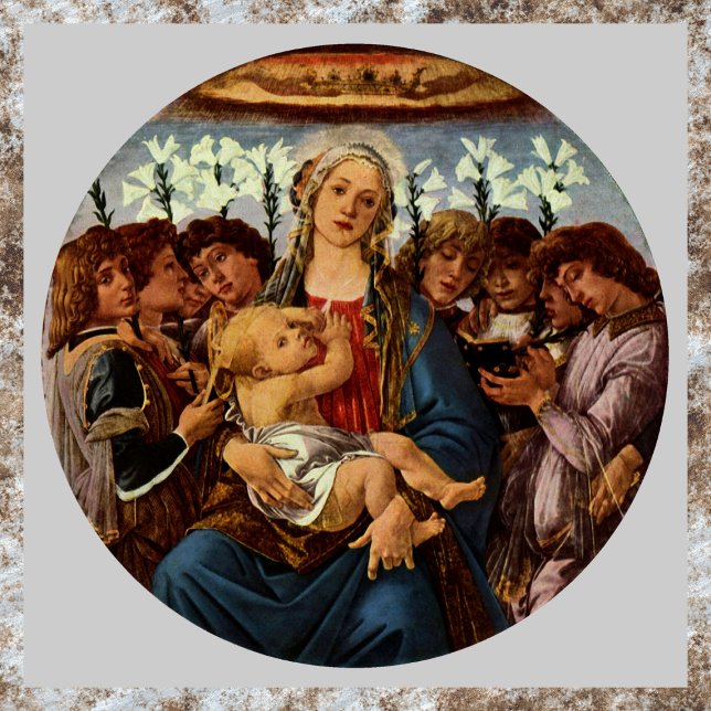 Madonna und Kind mit acht Engeln von Botticelli Poster (Von Creator hochgeladen)