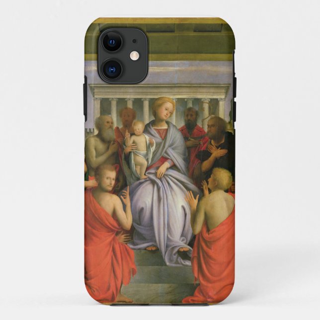 Madonna und Kind mit acht Heiligen, 1520s Case-Mate iPhone Hülle (Rückseite)