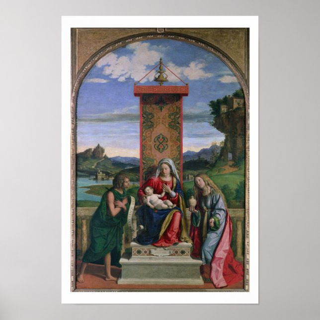 Madonna und Kind mit dem Johannes der Täufer und d Poster (Vorne)