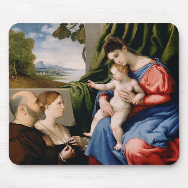 Madonna und Kind mit dem Säugling Johannes Mousepad (Vorne)