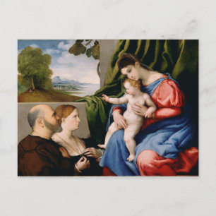 Madonna und Kind mit dem Säugling Saint John Postkarte