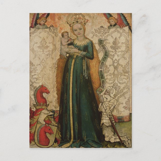 Madonna und Kind mit den Ohren von Mais, 1440-50 Postkarte (Vorderseite)