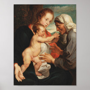 Madonna und Kind mit der heiligen Anna Poster