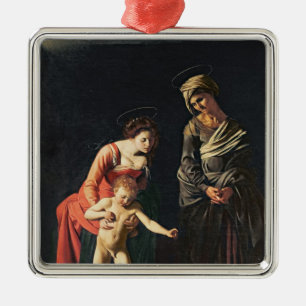 Madonna und Kind mit einer Schlange, 1605 Ornament Aus Metall