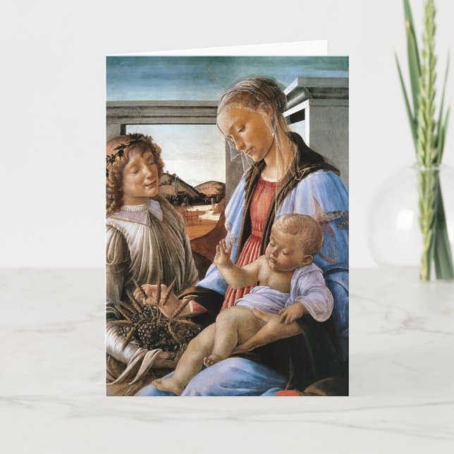 Madonna und Kind mit Engel - Botticelli - c1470 Karte (Vorderseite)