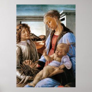 Madonna und Kind mit Engel - Botticelli - c1470 Poster