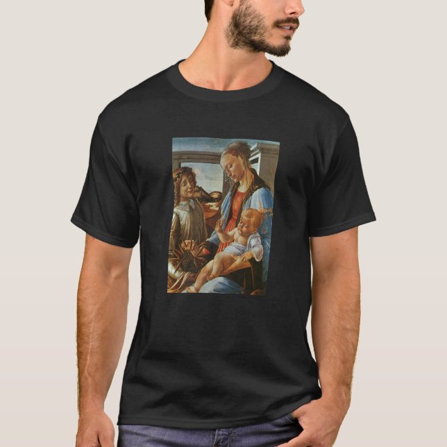 Madonna und Kind mit Engel Sandro Botticelli T-Shirt (Vorderseite)