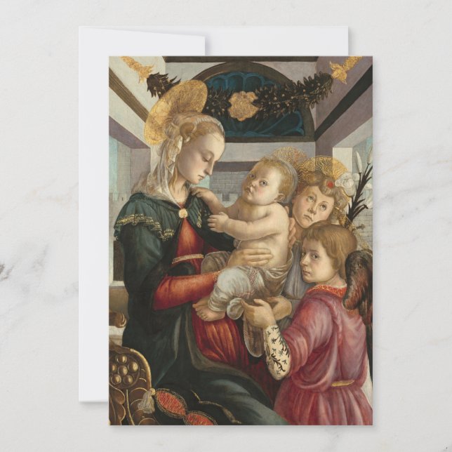 Madonna und Kind mit Engeln | Botticelli (Vorderseite)