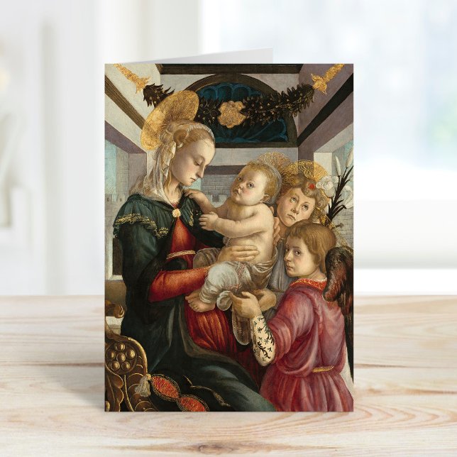Madonna und Kind mit Engeln | Botticelli Karte (Von Creator hochgeladen)