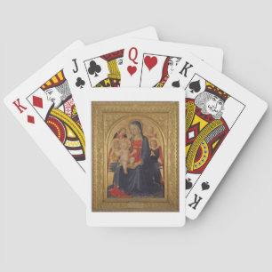 Madonna und Kind mit Engeln, c.1467 (Öl auf Spielkarten