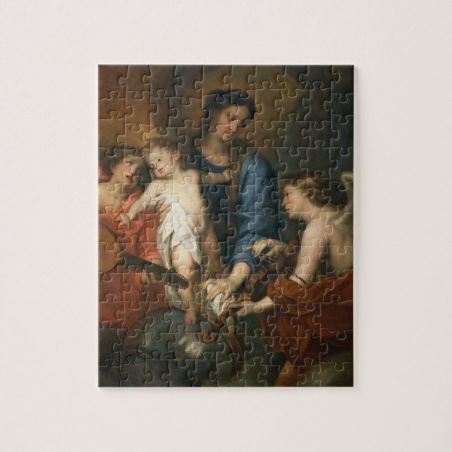 Madonna und Kind mit Engeln Puzzle (Vertikal)