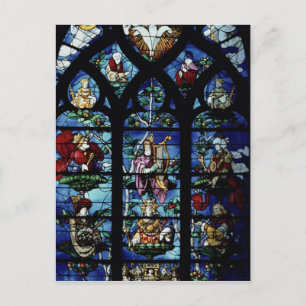 Madonna und Kind mit Engeln und Portraits Reflex Postkarte