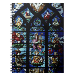 Madonna und Kind mit Engeln und Porträts reflec Notizblock