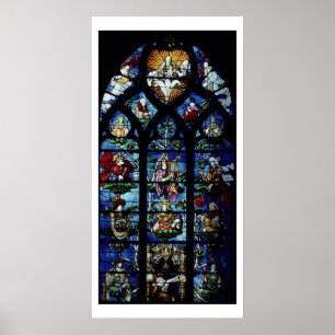 Madonna und Kind mit Engeln und Porträts reflec Poster