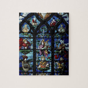 Madonna und Kind mit Engeln und Porträts reflec Puzzle